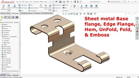 hem sheet metal parts solidworks|solidworks sheet metal hems.